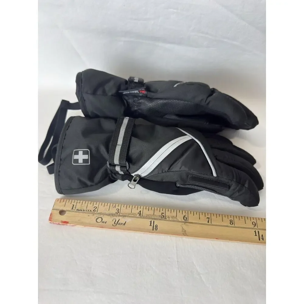 Swiss Tech Women’s Winter Ski Gloves Size S Black Thinsulate Insulated
